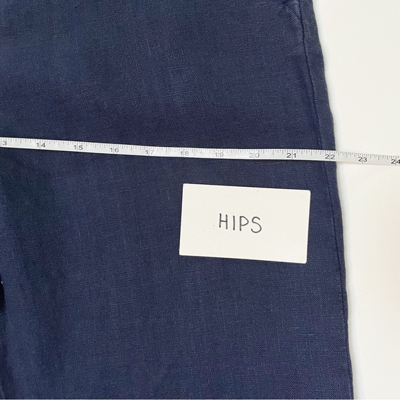 Lilly Pulitzer 100% Linen Straight Leg Pants 8 navy blue casual full length - Picture 9 of 12